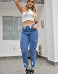Jean Mujer Levanta Cola Cargo (C-BK4097-T) ●