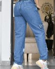 Jean Mujer Levanta Cola Boyfriend (C-BK40115-T) ●