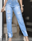 Jean Mujer Levanta Cola Boyfriend (C-BK40120-T) ●