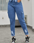 Jean Mujer Levanta Cola Cargo (C-BK4097-T) ●