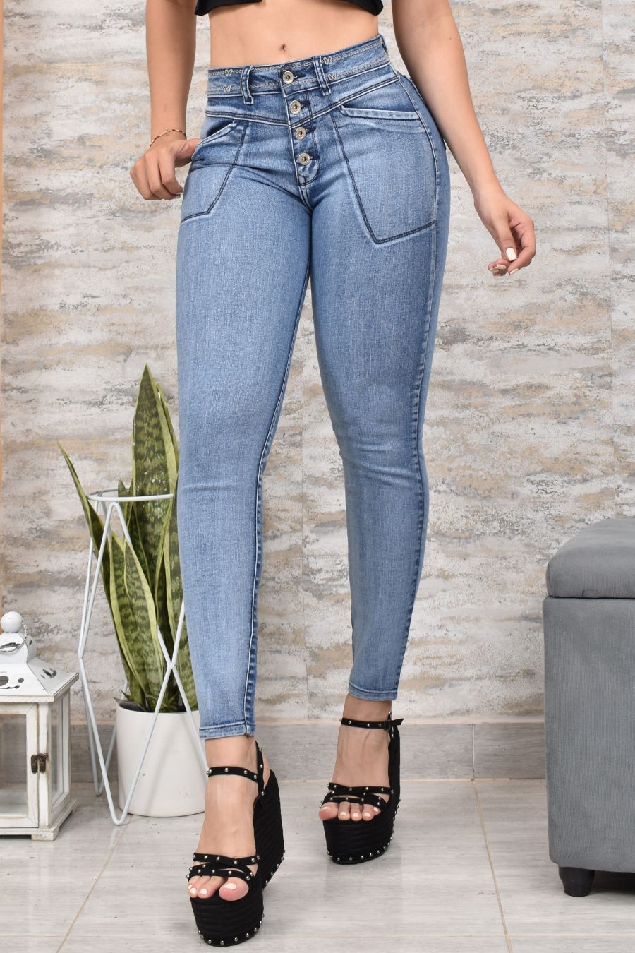 Jean Mujer Levanta Cola (C-BK40148-T) ●