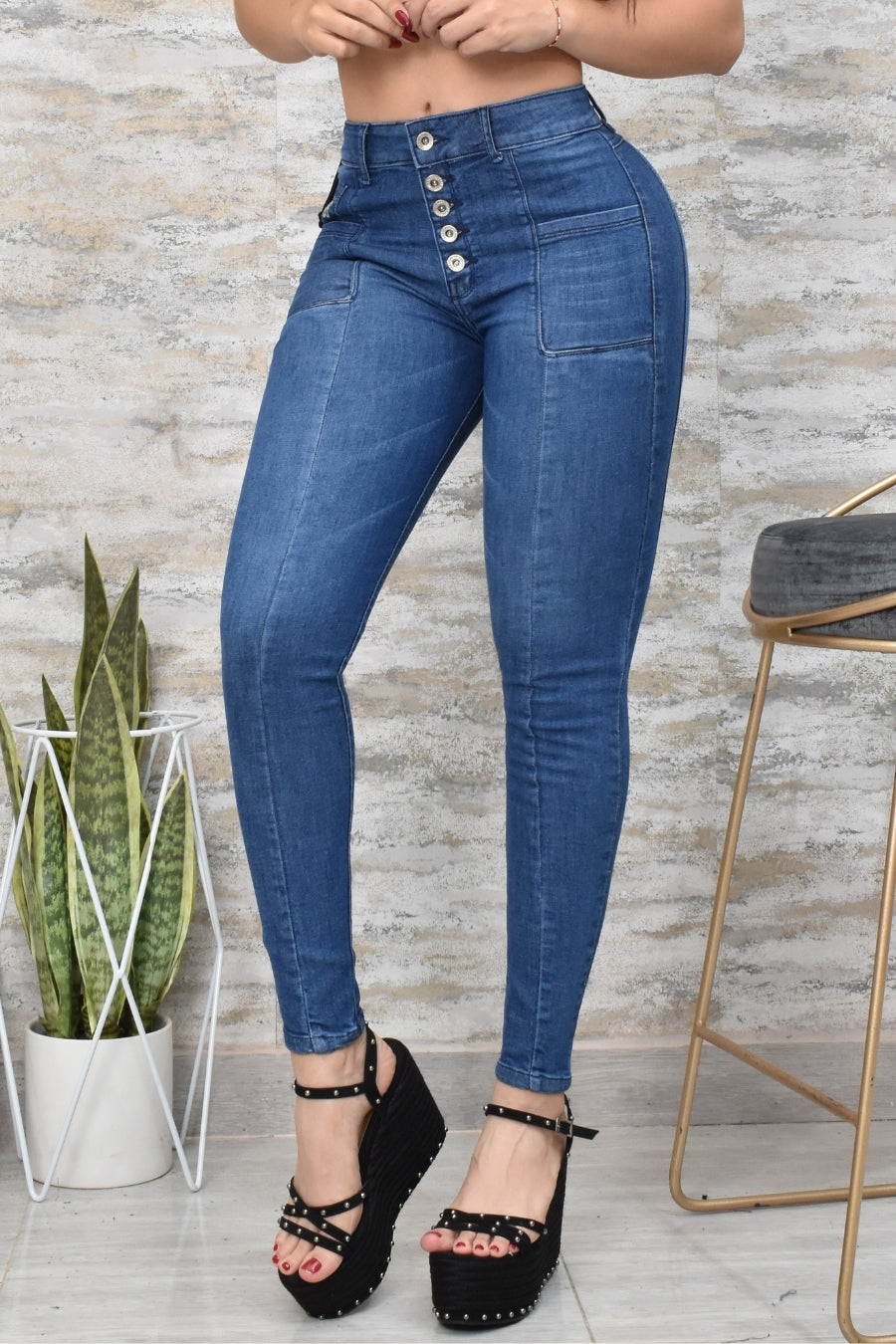 Jean Mujer Levanta Cola (C-BK40147-T) ●
