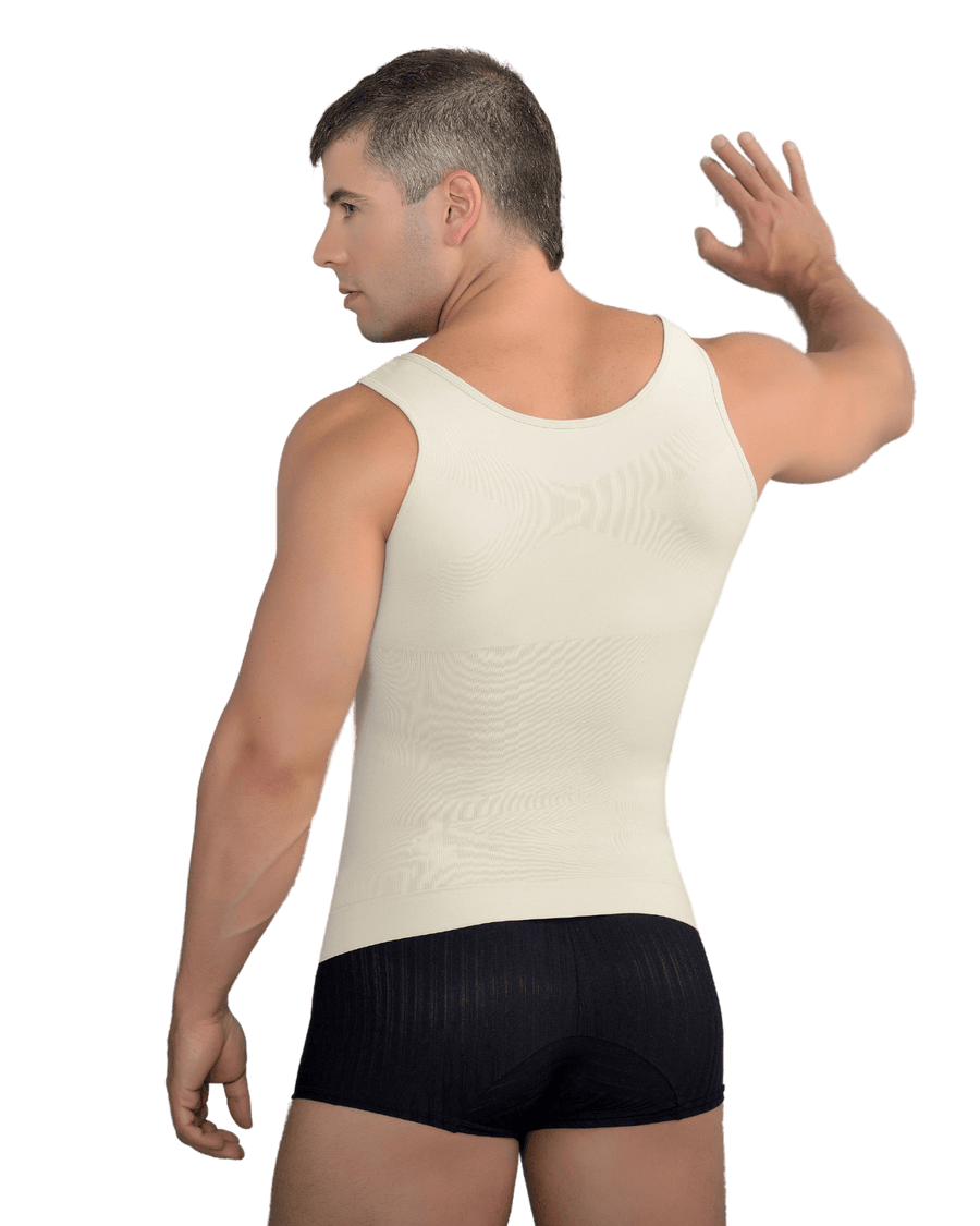 Camisilla Control Hombre Seamless Beige y Negro (C-1644734) (M)