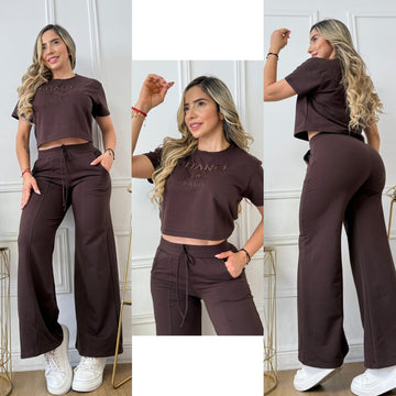 Conjunto Bota Campana Bordado Chnl (C-1860517-S)