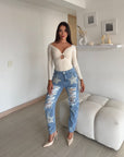 Jeans Con Rotos Y Brillos (C-1755481-S)