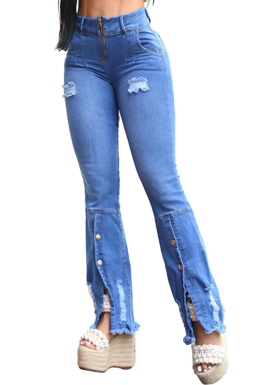 Jean Mujer Levanta Cola Campana (C-BK4080-T) ●