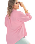 Camisa manga larga rosa