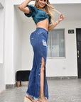 Jean Mujer Levanta Cola Campana (C-BK4078-T) ●