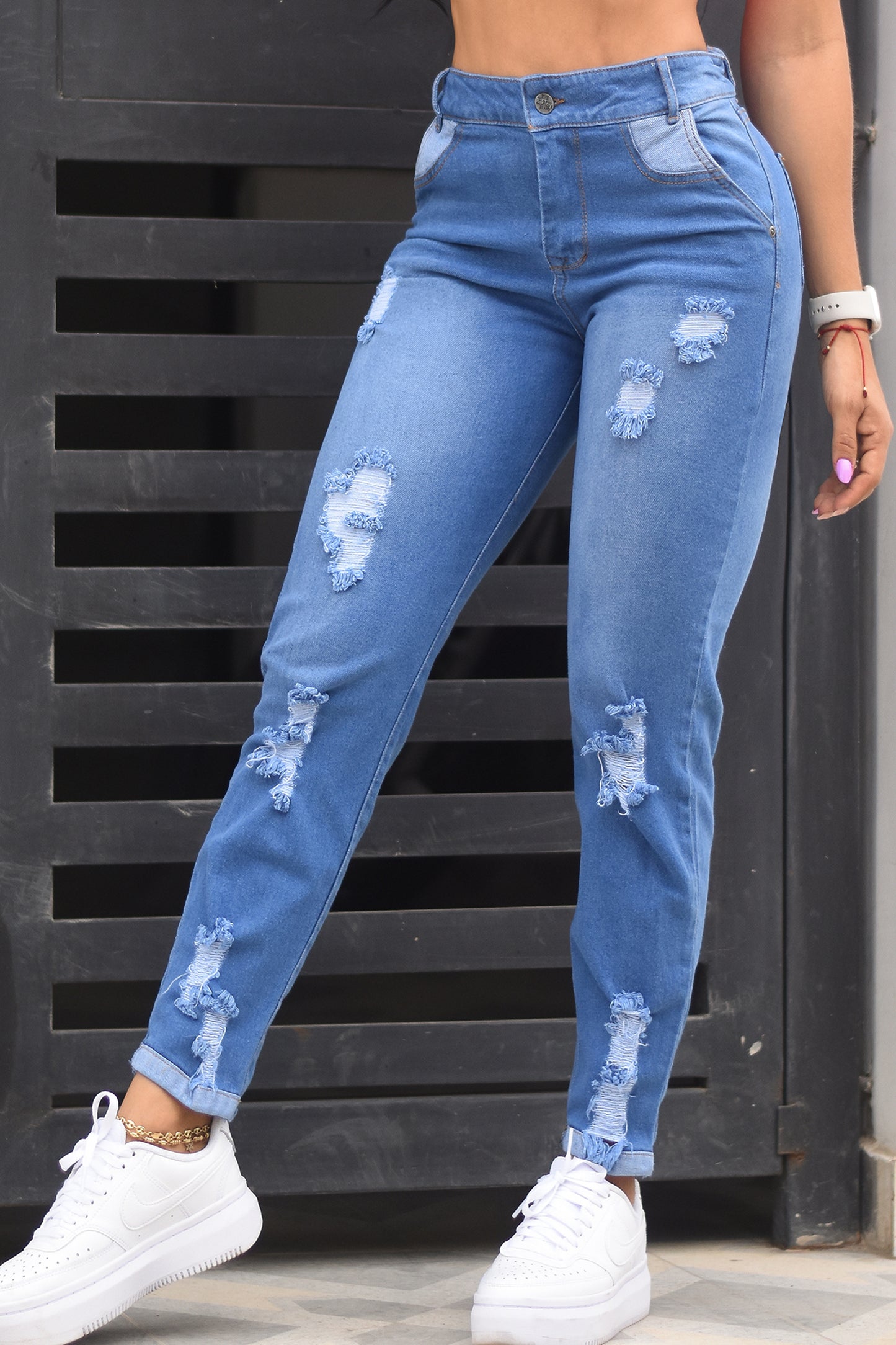 Jean Mujer Levanta Cola Momfit (C-BK4073-T) ●