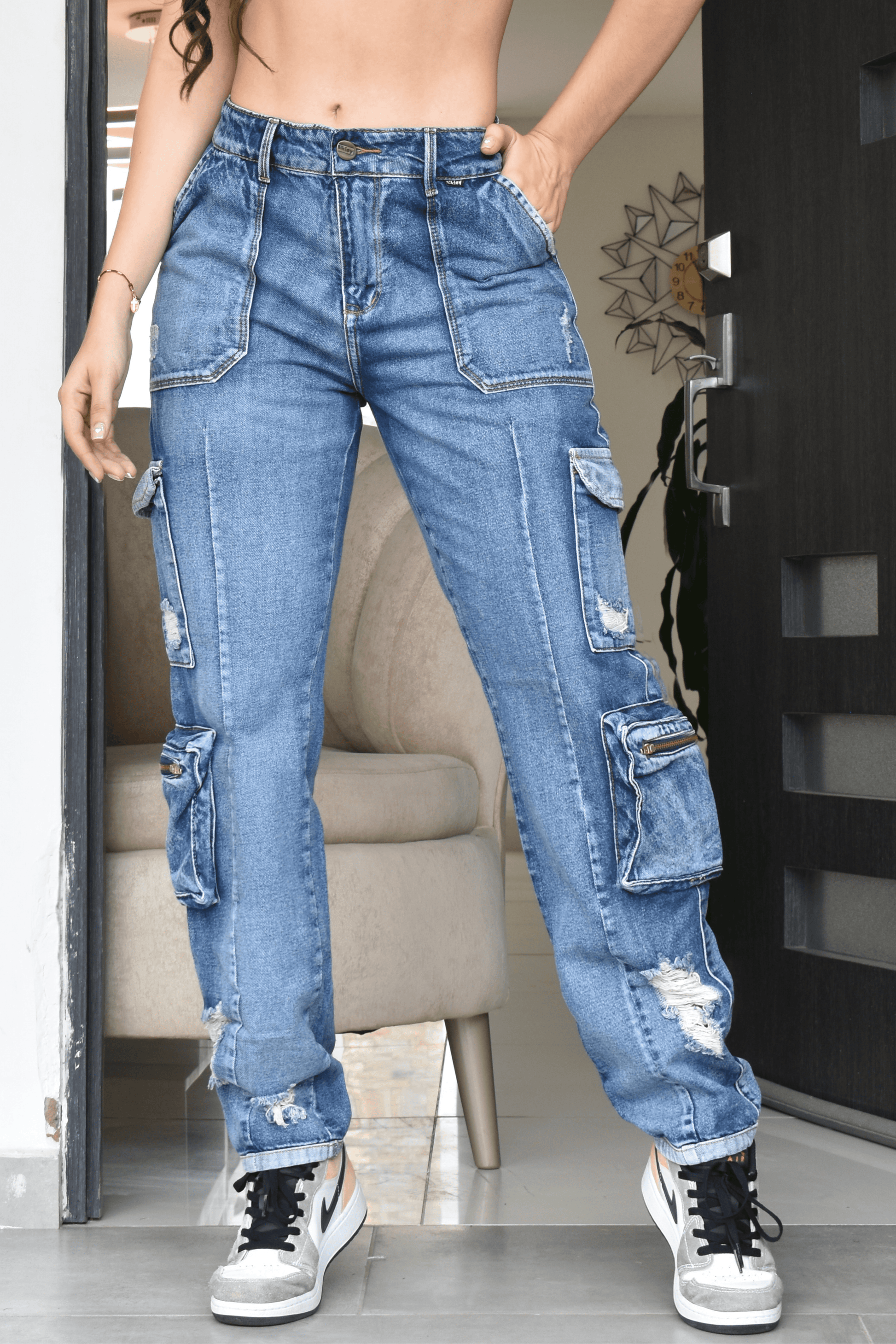 Jean Mujer Levanta Cola Boyfriend (C-BK40116-T) ●