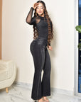 Women's Wide Leg Butt Lift Jeans (C-BY264002-T) ●