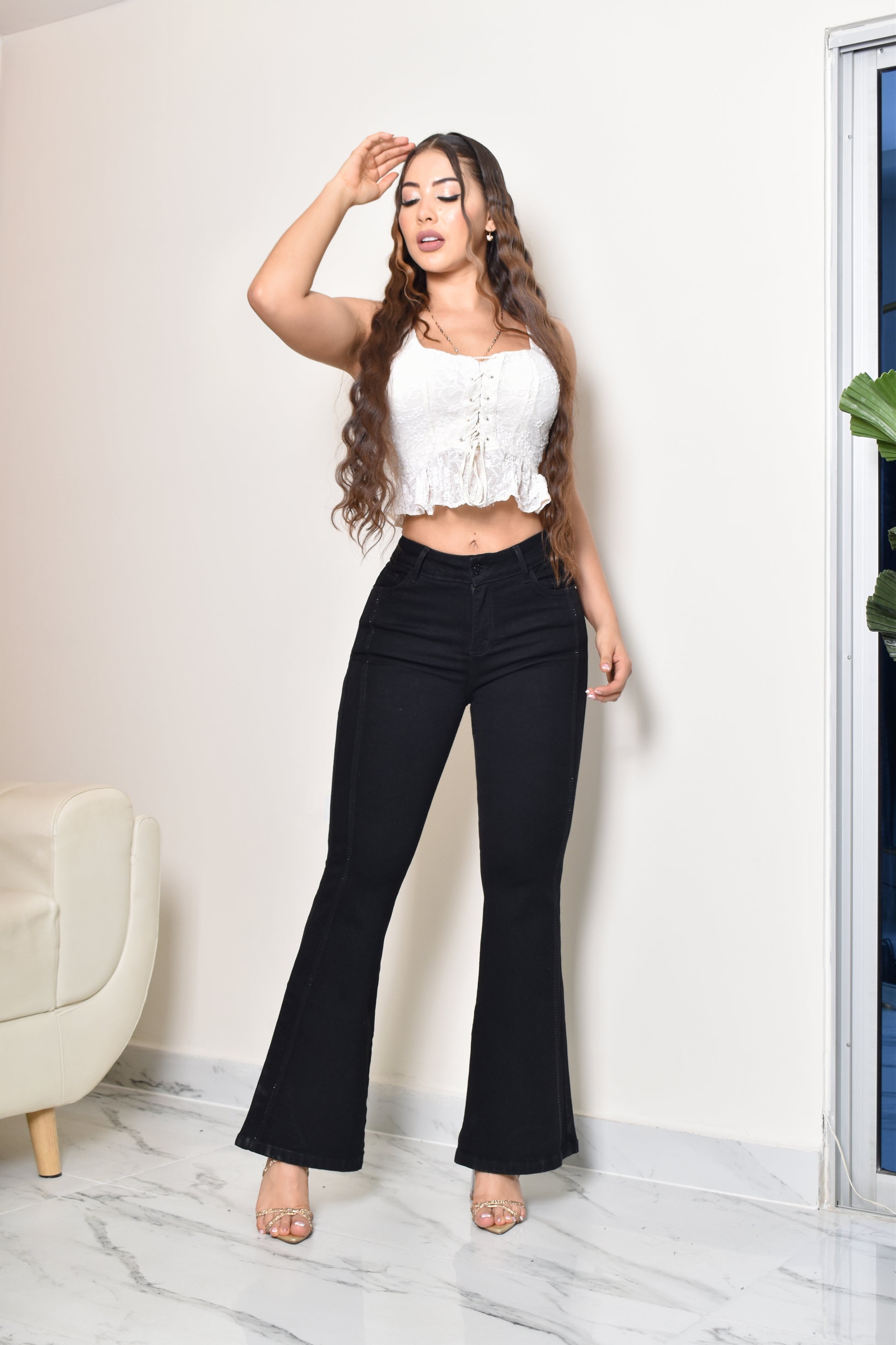 Women's Push-up Flare Jeans (C-BY264001-T) ●
