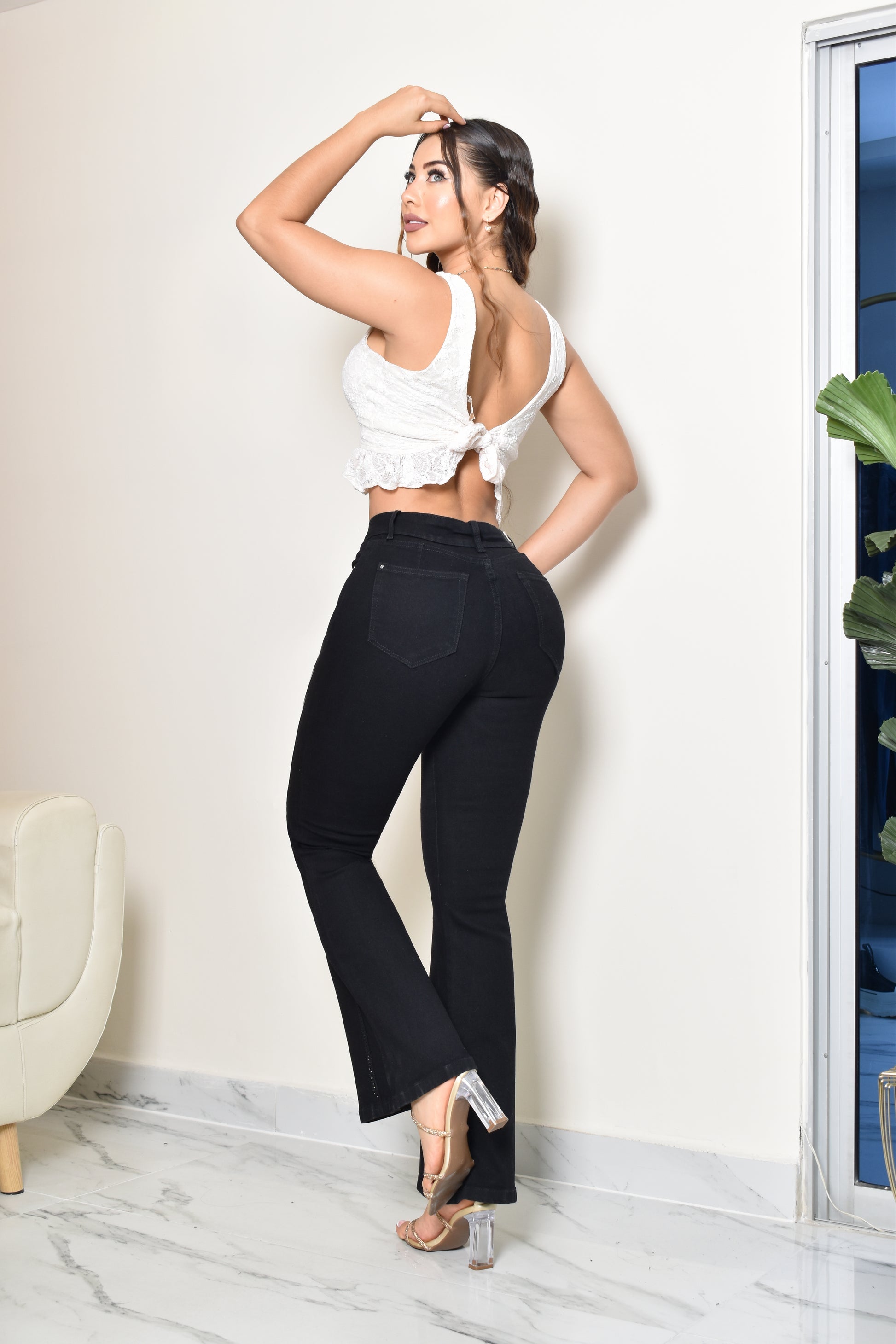 Women's Push-up Flare Jeans (C-BY264001-T) ●