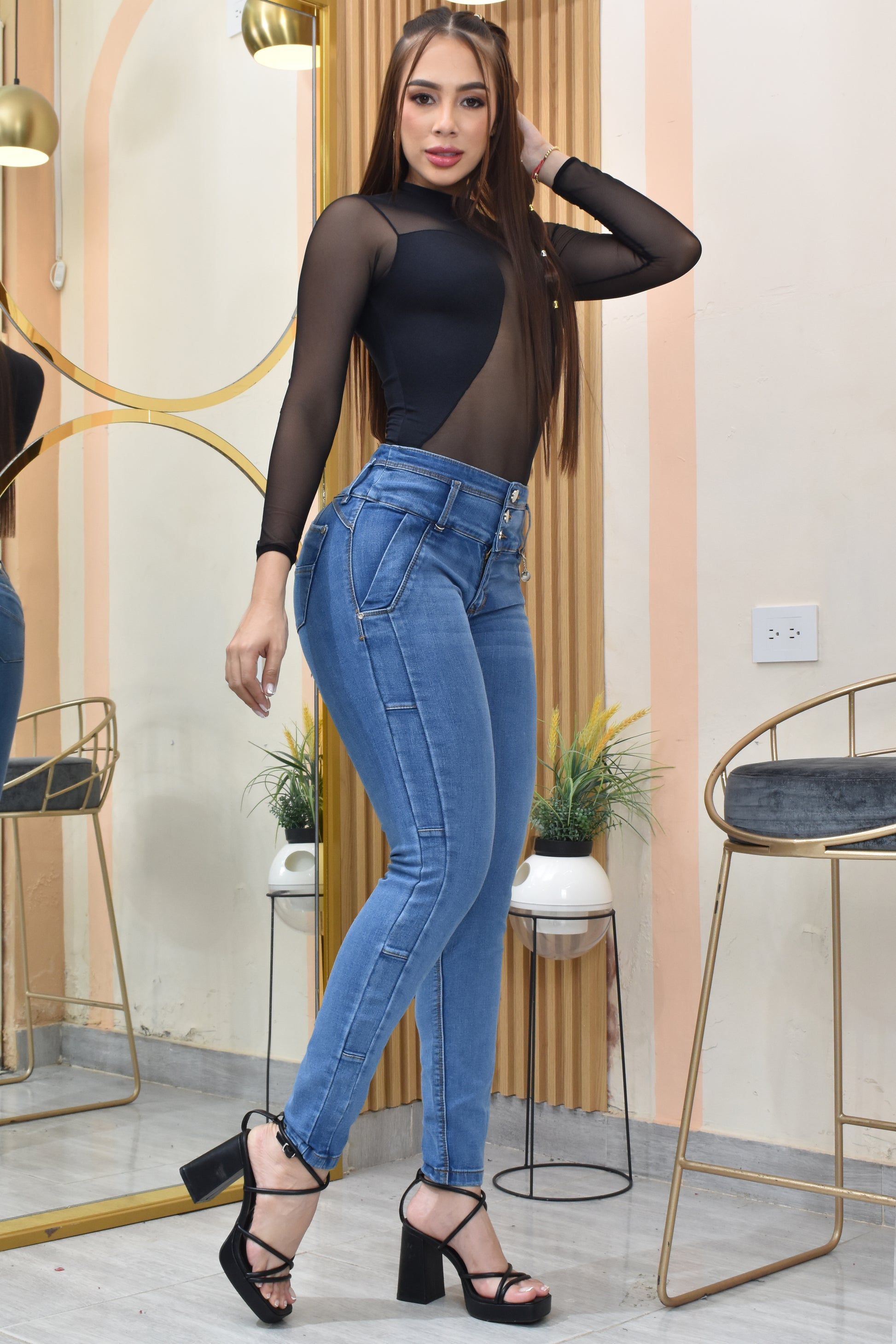 Jean Mujer Levanta Cola (C-B254020-T) ●