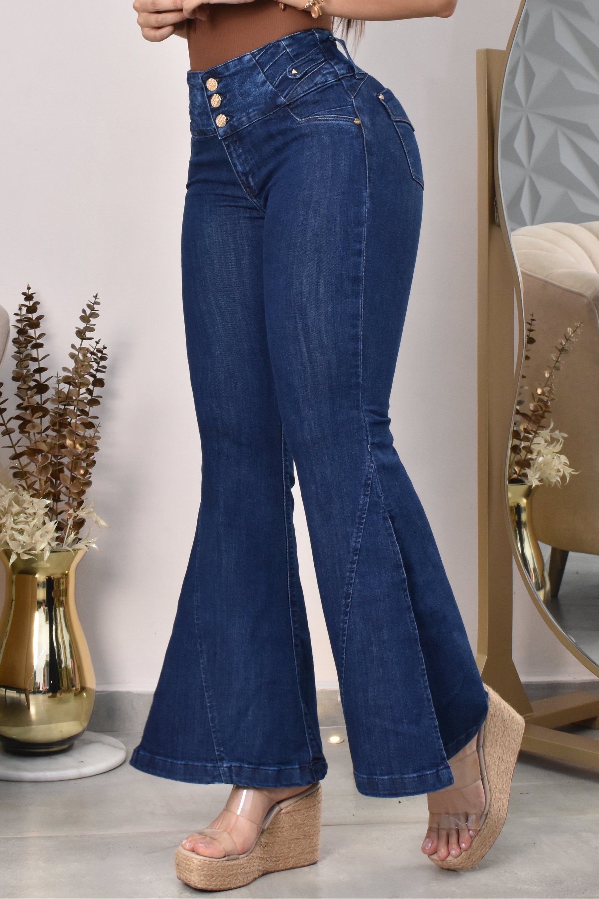 Jean Mujer Levanta Cola Campana (C-B254022-R) ●