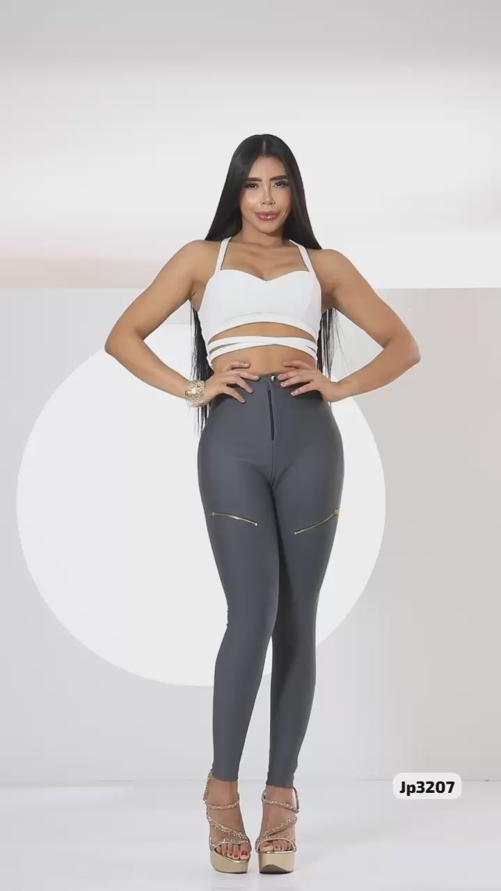 Leggigns Efecto Lipo con Cremalleras (C-JP3207-S)